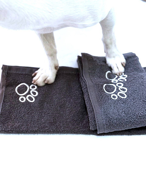 Ecotton Набір махрових рушників для тварин Ecotton Витри мені лапки 2 шт. сірий Коломыя - изображение 3