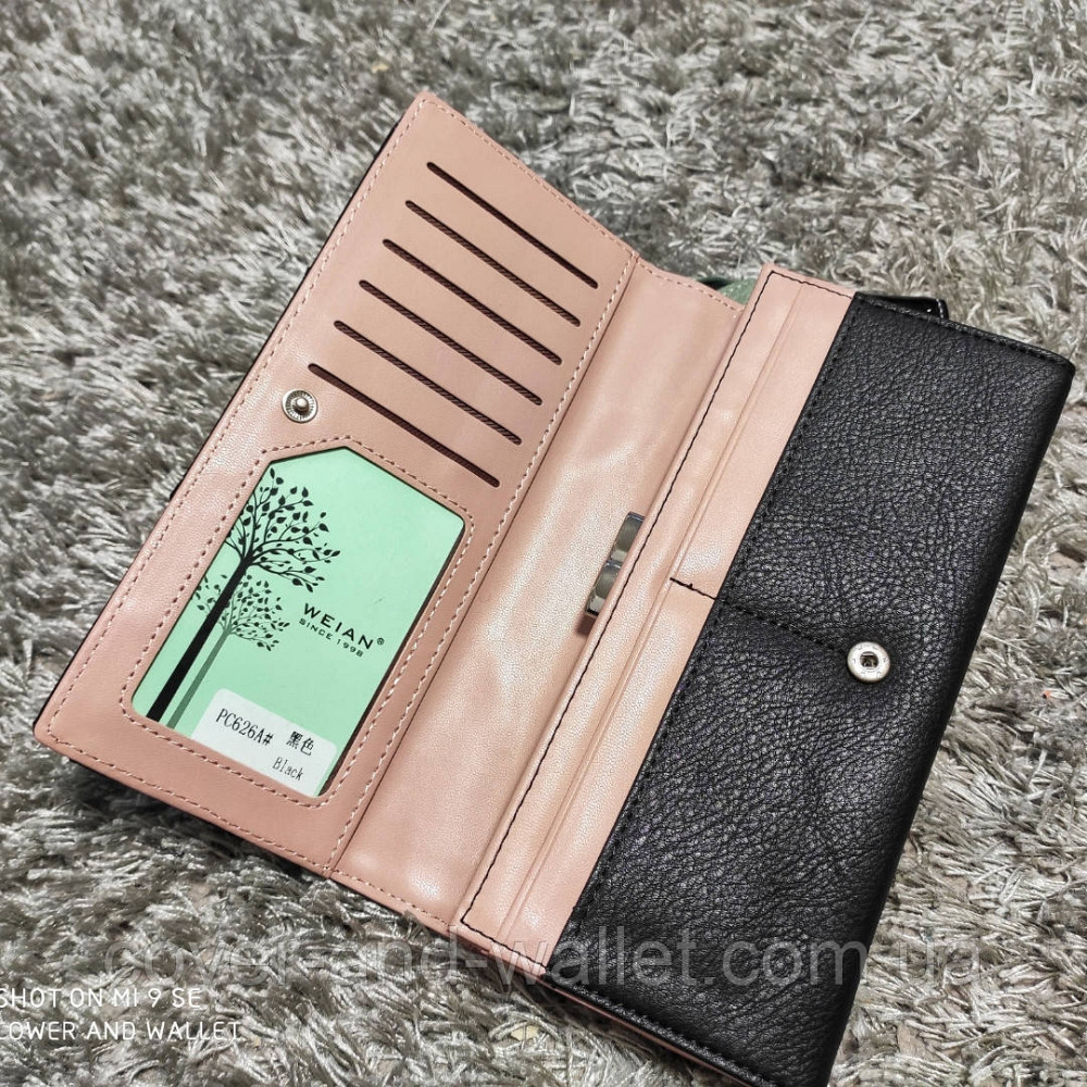 Красивый зеленый женский кошелек с лаковыми вставками Киев - изображение 2