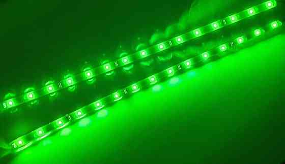 Подсветка салона 90101G-40 15LEDх40см в прикурив/звук.сенсор/зелёная (пара) Винница