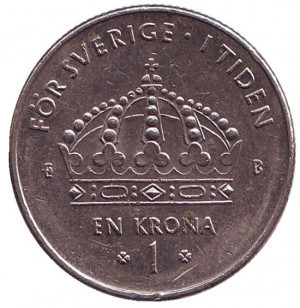 Монета 1 крона. 2001 год, Швеция.(БВ) Полтава - изображение 1