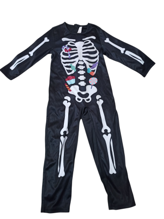 Дитячий комбінезон Скелет із солодощами на Хелловін розмір S на 110-116 білий Київ