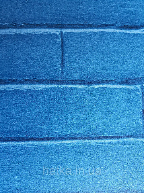 Обои флизелиновые экологически чистые Decoprint Good Vibes 0.53х10 молодежные под кирпич темно синие с серым Киев - изображение 2