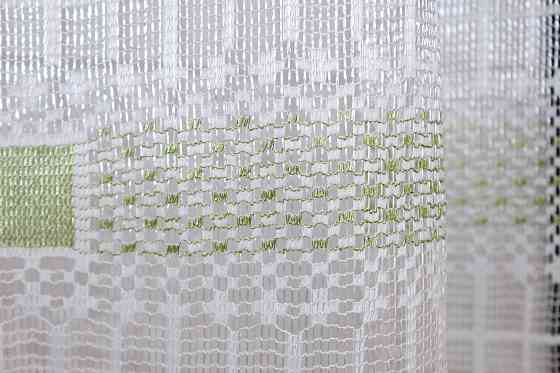 Тюль VR-Textil 1230т Juli Сітка Білий з зеленим 300х150 см (40-132) Київ