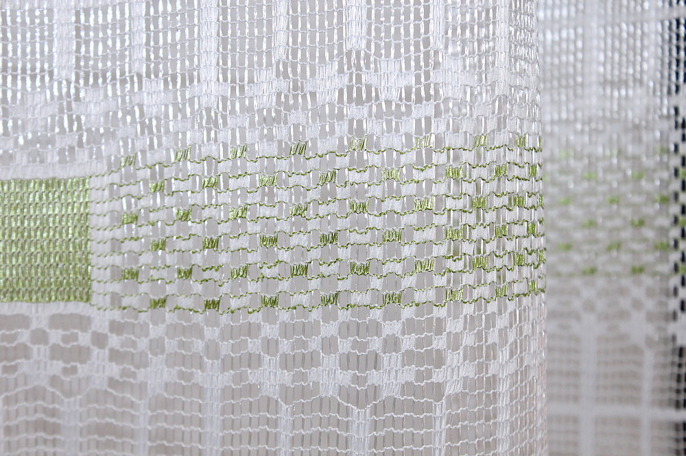 Тюль VR-Textil 1230т Juli Сетка Белый с зеленым 300х150 см (40-132) Киев - изображение 4