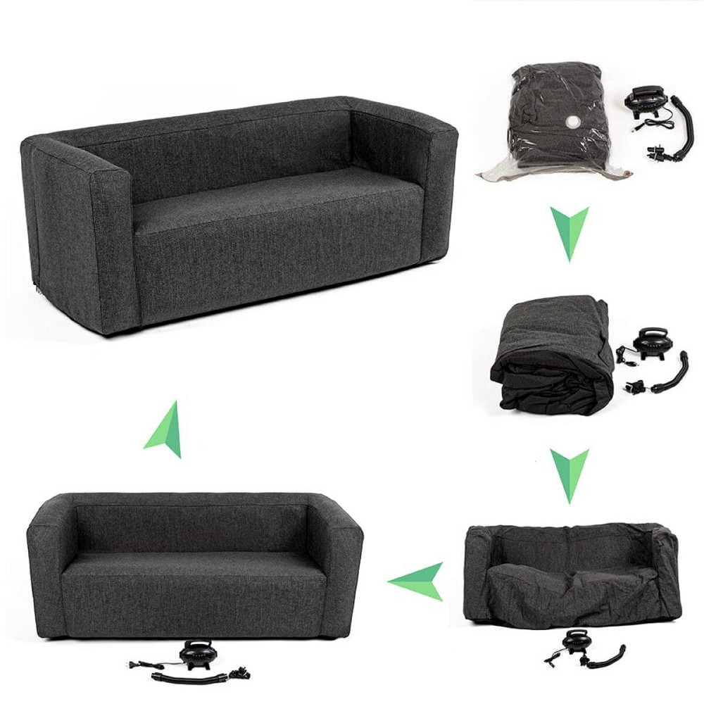 Комплект надувной мебели диван и 2 кресла Серый SW-00002659 Киев - изображение 8