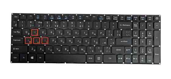 Клавиатура для ноутбука Acer Aspire VN7-593G Black, с красной подсветкой (Light Red), (No Frame), RU Вінниця