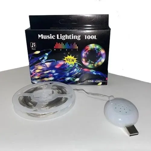 Гирлянда музыкальная с динамиком USB 10 м Коломия