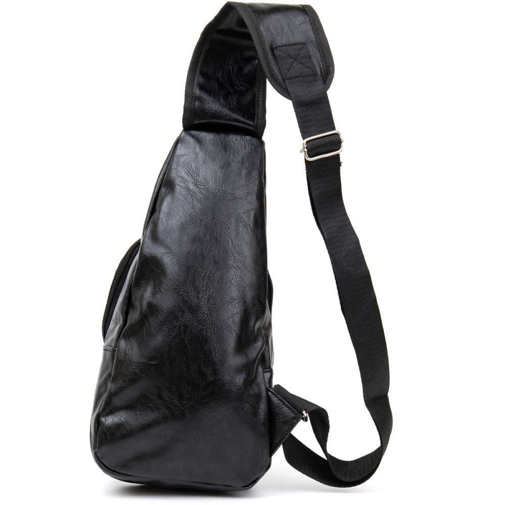 Сумка через плечо на два отделения кожзам Vintage 20559 Черная Киев - изображение 7