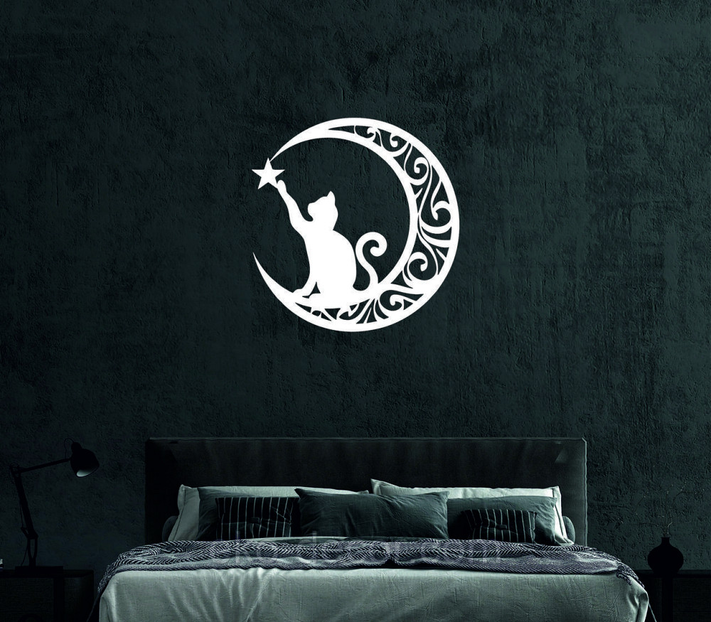 Декоративне настінне 3D Панно «Кіт» Декор на стіну з об'ємом Київ - фото 5