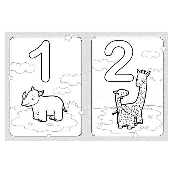 Розмальовка дитяча Розфарбуй цифри КЕНГУРУ 1489005 для найменших Вінниця