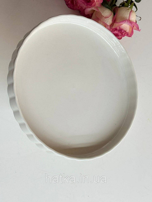 Тортівниця підставка для торта на ніжці «White kitchen» 27*16 см кераміка+дерево 8030-324 Київ - фото 8