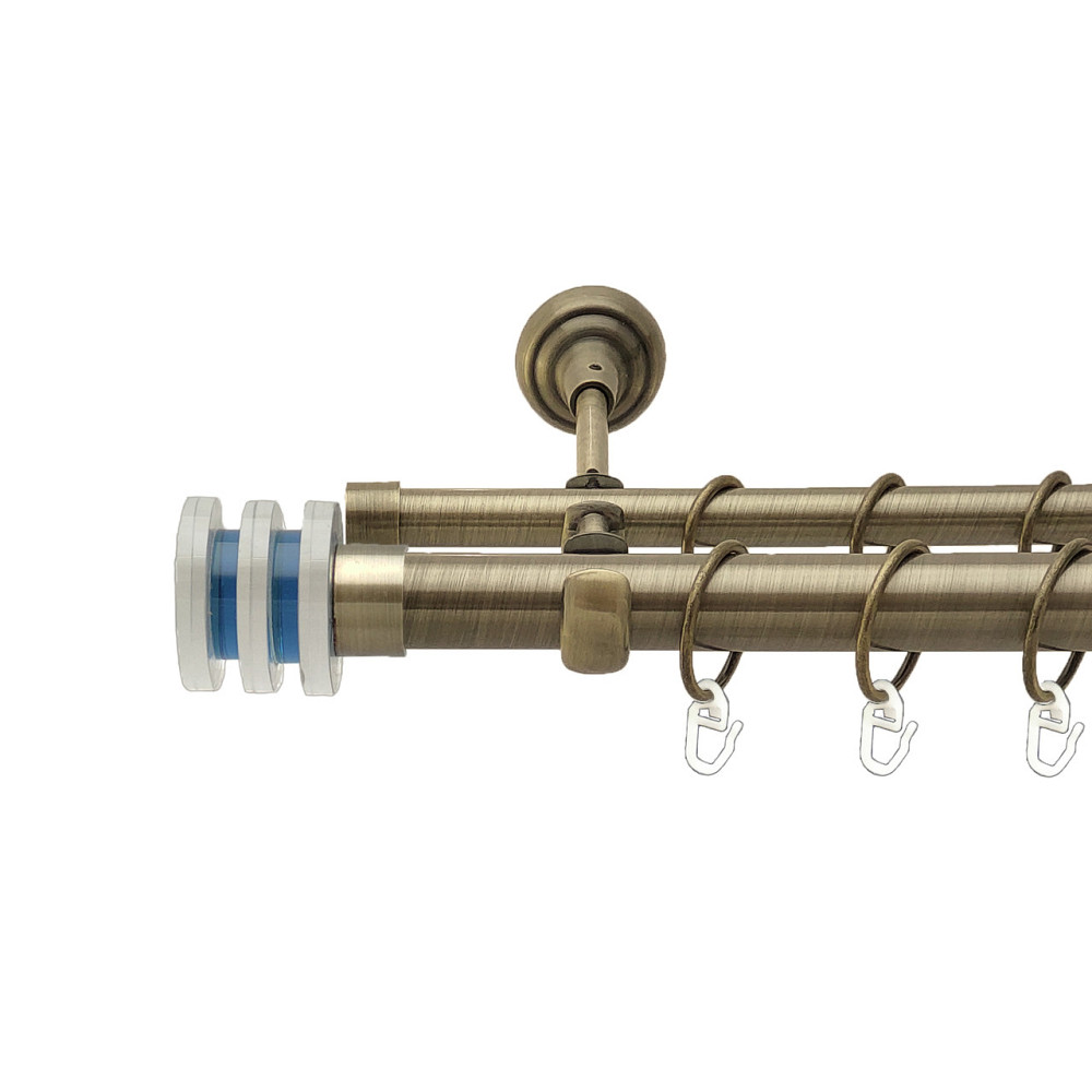 Карниз Orvit Акварія металевий дворядний відкритий Антик 25\16 мм 200 см (4290681) Львов - изображение 1