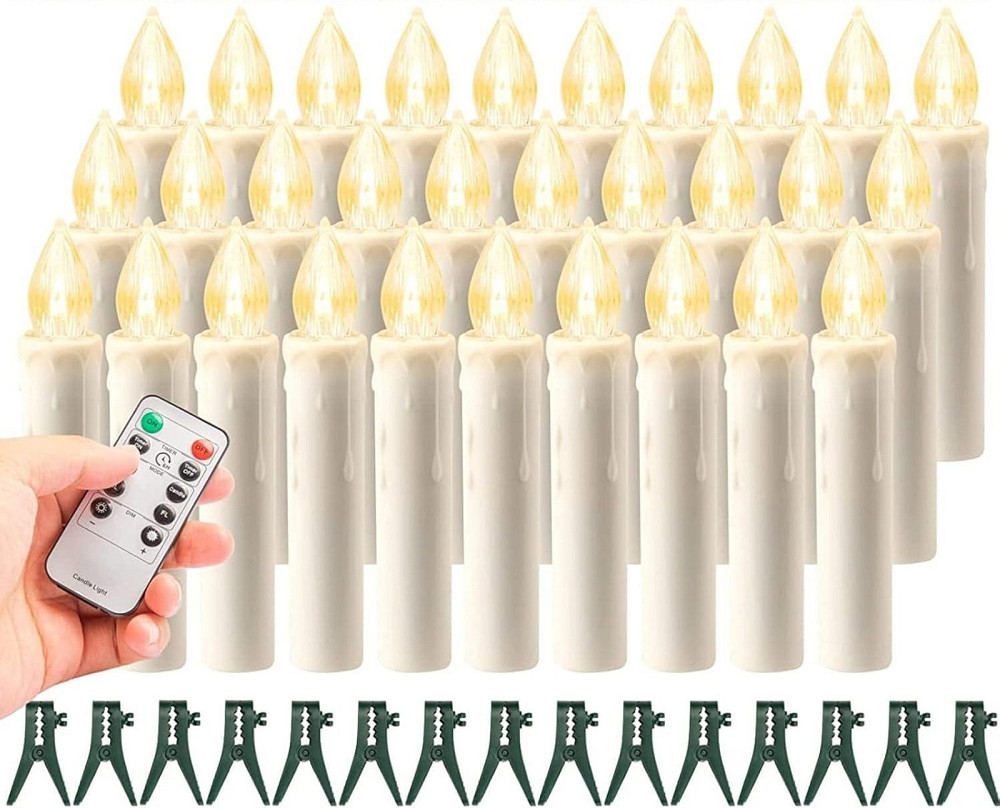 Свічки на прищіпці з пультом керування 30 шт 23744 Луцьк - фото 1