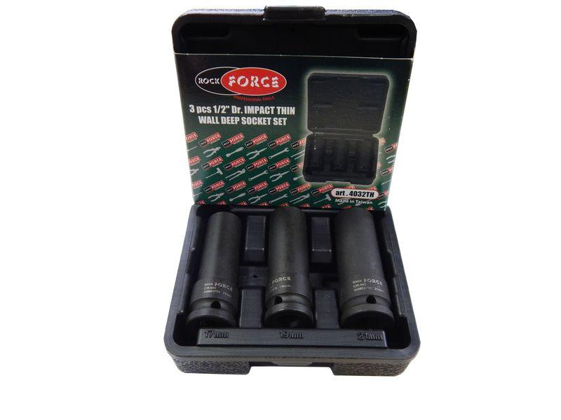 Набір головок ударних тонкостінних 1/2" 6гр. 3пр. (17,19,21мм)в кейсі Одеса - фото 1