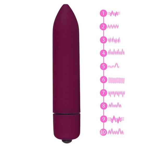 Десятишвидкісна водонепроникна віброкуля - Баклажан - Вібратори Вінниця