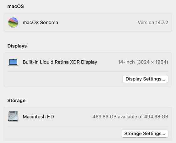 Ноутбук Apple MacBook .Pro 14’ 2021 M1 Pro 16Gb 512Gb Space Gray. Киев