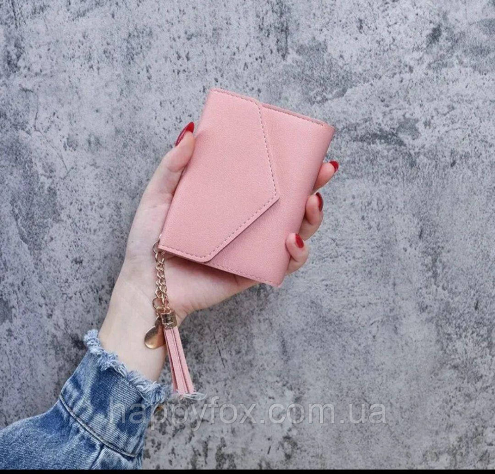 Стильний гаманець із еко-шкіри. Рожевий Львов - изображение 1