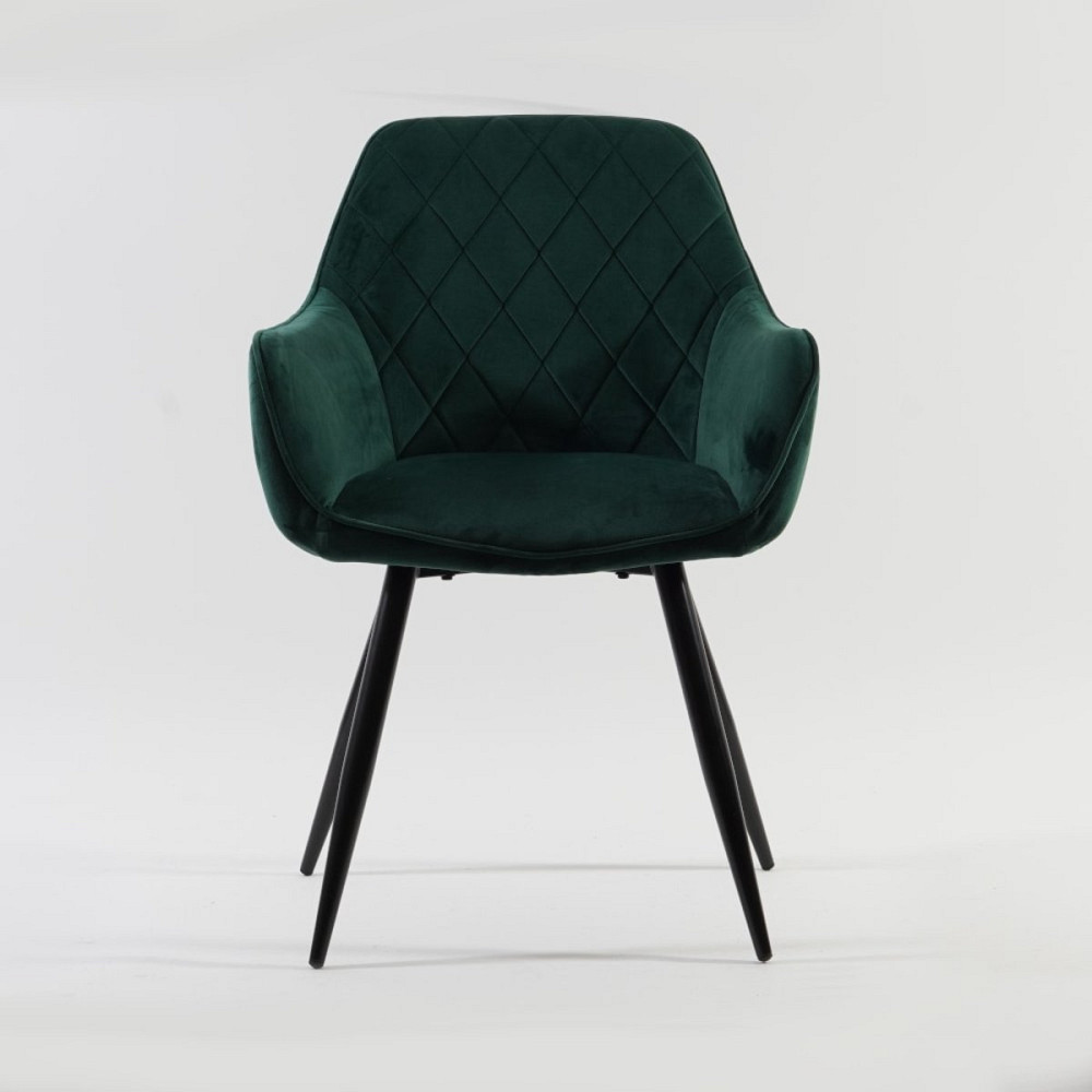 Стілець LINEA VELVET чорний каркас/зелений BL.78 Київ - фото 9