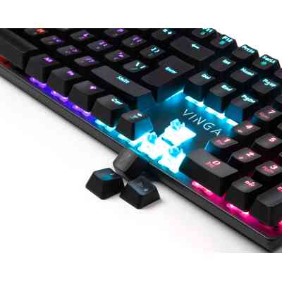 Клавиатура Vinga KBGM-100 LED Blue Switch USB Black (KBGM-100 Black) Винница