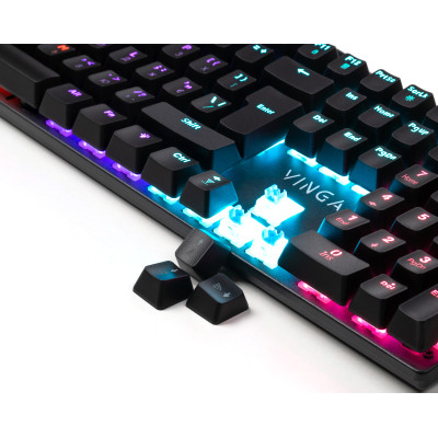 Клавиатура Vinga KBGM-100 LED Blue Switch USB Black (KBGM-100 Black) Винница - изображение 5