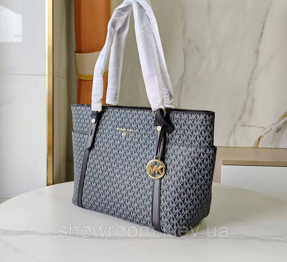 Женская сумка шоппер Michael Kors (55007) Lux серая Киев - изображение 4