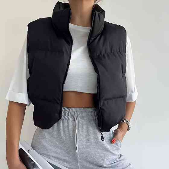 Женская трендовая жилетка плащевка Канада + синтепон 200 Одесса