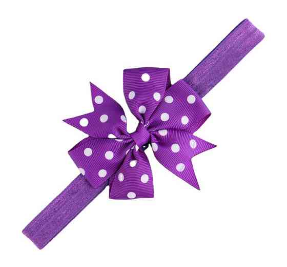Дитяча пов'язка в горох one size фіолетовий Київ