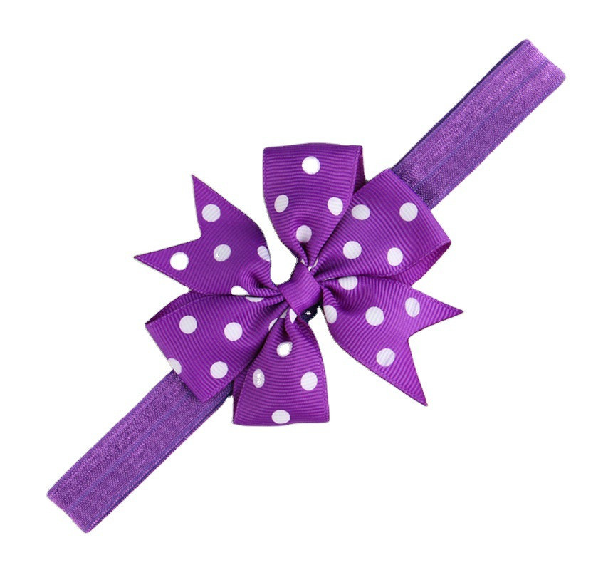 Дитяча пов'язка в горох one size фіолетовий Київ - фото 1