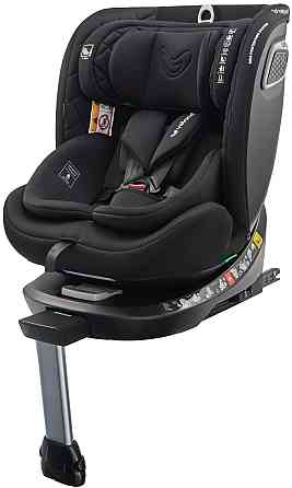 Автокресло Velano Vento 360° i-Size (40–150 см) ISOFIX + опорная нога (Черный) Киев