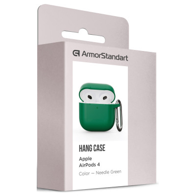Чехол для наушников Armorstandart Hang Case для Apple AirPods 4 Needle Green (ARM81289) Винница - изображение 3