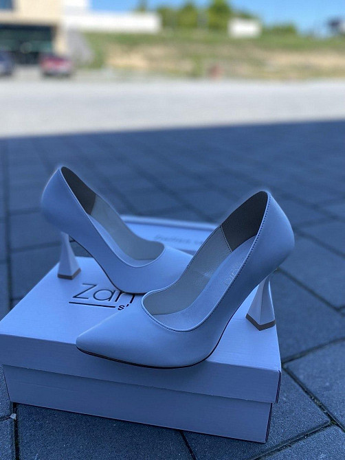 Туфлі жіночі ZanZara білі натуральна шкіра каблук 10 см (5375) Коломыя - изображение 3