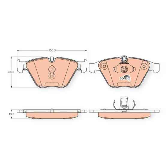Колодки передние BMW 3 (E90), 5 (E60), 7 (E65) 01- (TRW) тормозные Мукачево