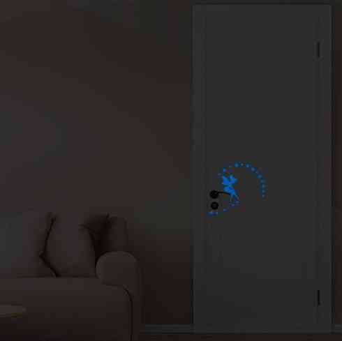 Фосфорная наклейка Фея10 на 10 см голубой Киев