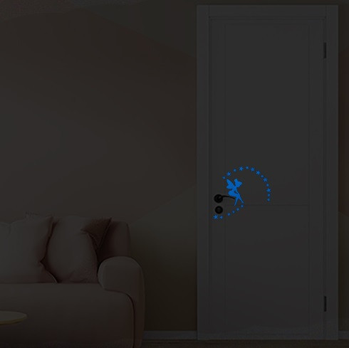 Фосфорная наклейка Фея10 на 10 см голубой Киев - изображение 4