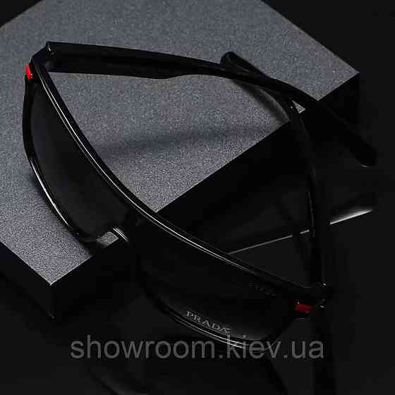 Чоловічі сонцезахисні окуляри маска Pr 0110 black Київ