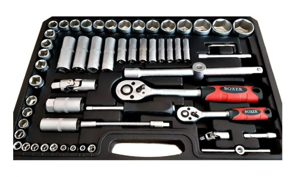 Набір гайкових ключів BX-012M 110 предметів з тріскачками, насадками Torx та шестигранниками Одеса - фото 3