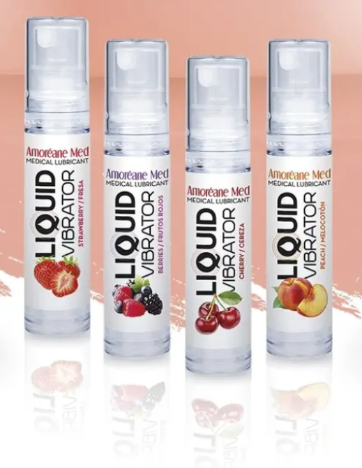 Стимулирующий лубрикант от Amoreane Med: Liquid vibrator - Cherry ( жидкий вибратор ), 10 ml Sex Aura Киев - изображение 2