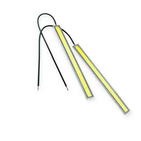 Ходовые 12V DRL COB 170х15мм белая хром огни Мукачево