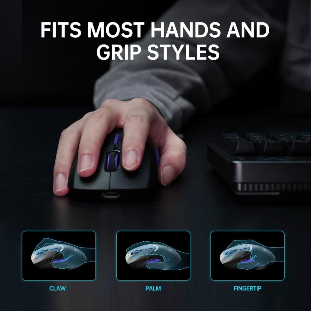 Беспроводная игровая мышь RAPOO VT9Pro 4K Black: 26000 DPI, частота 4000 Гц, сенсор PAW 3398, 68г, до 180 ч работы, 10 кнопок Киев - изображение 7