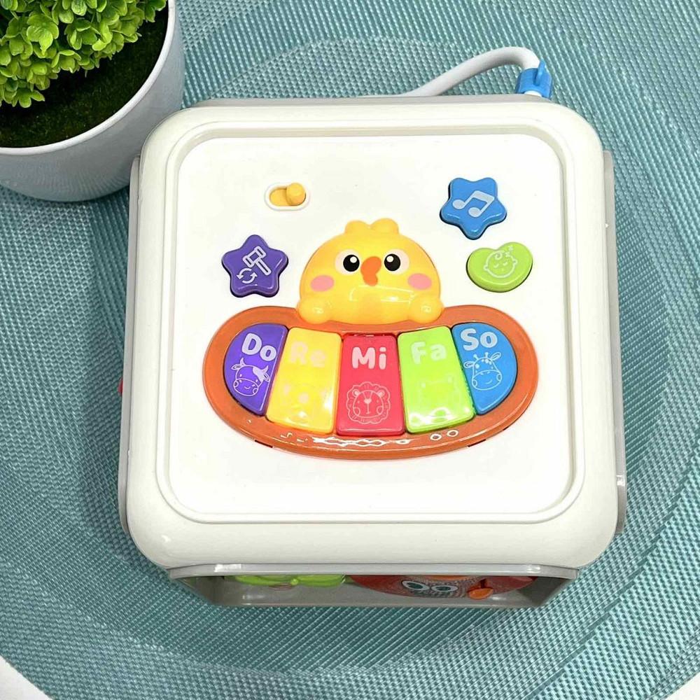 Музичний куб WToys українська мова пісні казки загадки пальчикові ігри віршики підсвічування цифри звуки тварин (25462) Чернигов - изображение 6