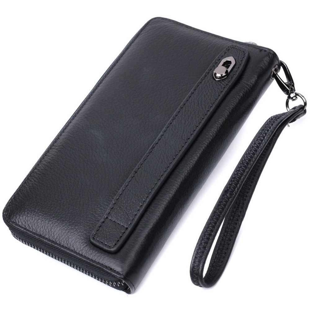 Зручний клатч для чоловіків із натуральної шкіри ST Leather 22681 Чорний Київ - фото 9