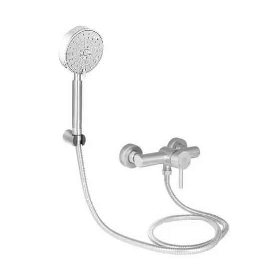 Змішувач для душу Lidz Aria 09O-SES з душовим гарнітуром LD049AR43361, сатин Київ