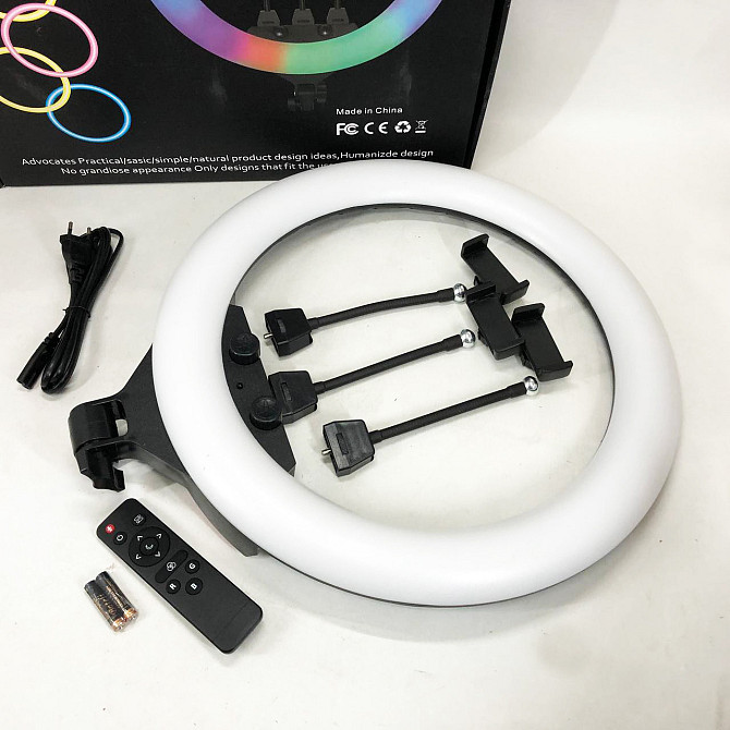 Кільцеве світло з тримачем RGB, Льод лампа для селфі, Проекційна лампа для Тік струм XH-73 Київ - фото 1
