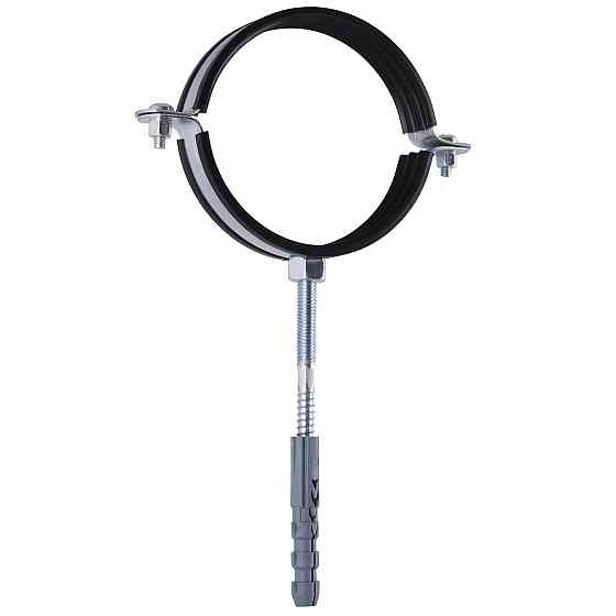 Хомут трубный SOLOMON (комплект) 4″, 108-118мм з винтом 10х120 c дюбелем Київ