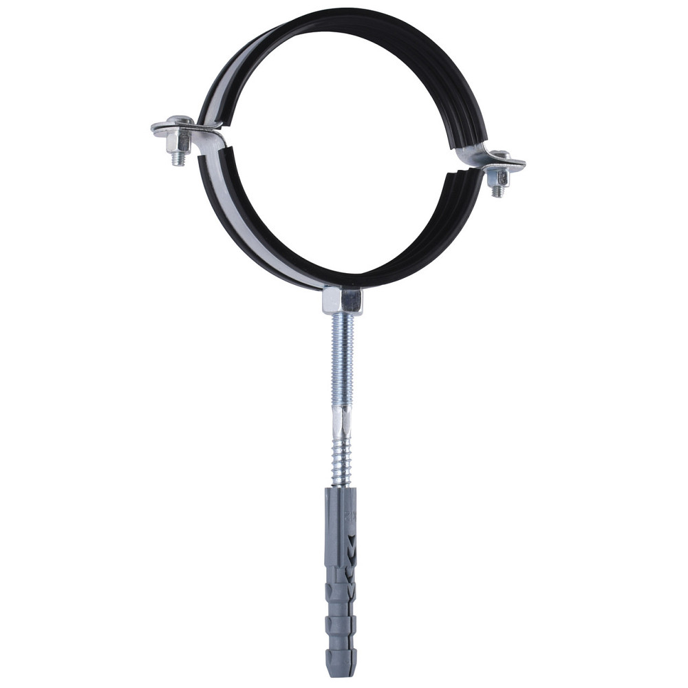 Хомут трубный SOLOMON (комплект) 4″, 108-118мм з винтом 10х120 c дюбелем Київ - фото 2