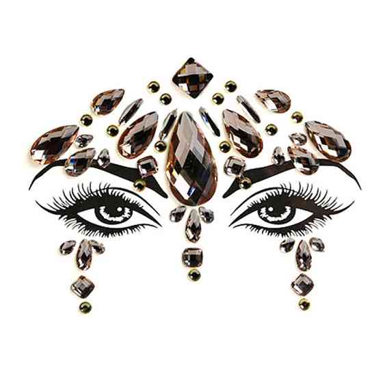 Стрази наклейки на обличчя one size шампань Київ