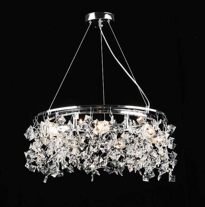 Люстра підвісна кришталева S2492/7, Хром Коломия - фото 1