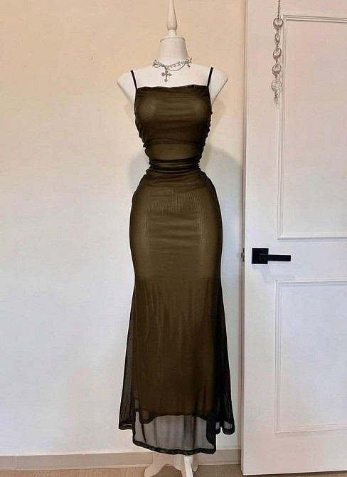 Женское романтичное праздничное платье микродайвинг+сетка Бежевий, 40/42 Одесса - изображение 1