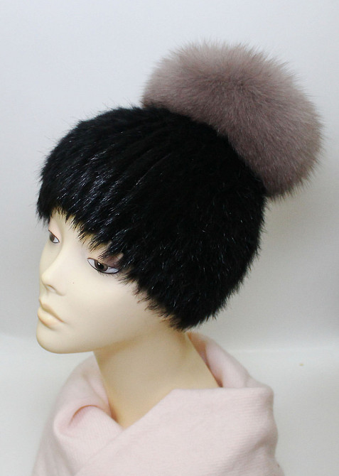 Шапка хутряна жіноча Бон Адріана Чорний Харків - фото 4