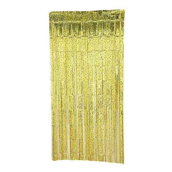 Дождик для фотозоны с принтом звезд 2 м на 1 м золотистый Киев